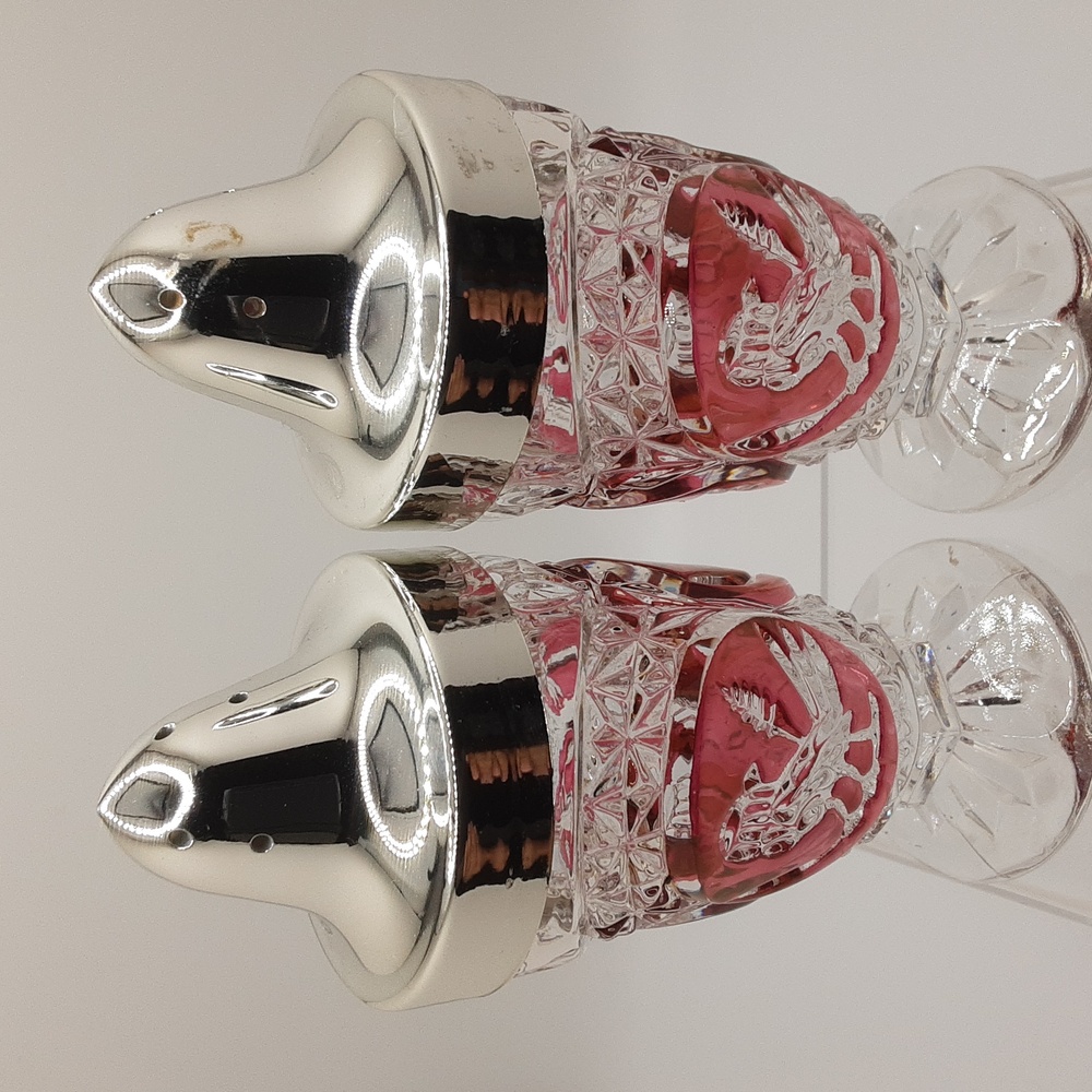 Vintage Hofbauer Byrdes Crystal Salt and Pepper Shaker Set - Picture 4 of 16